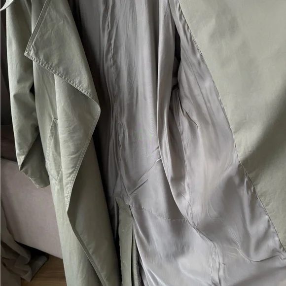 Mango Olive Light Trench Coat, S, Casual Chic - Picture 4 of 14
